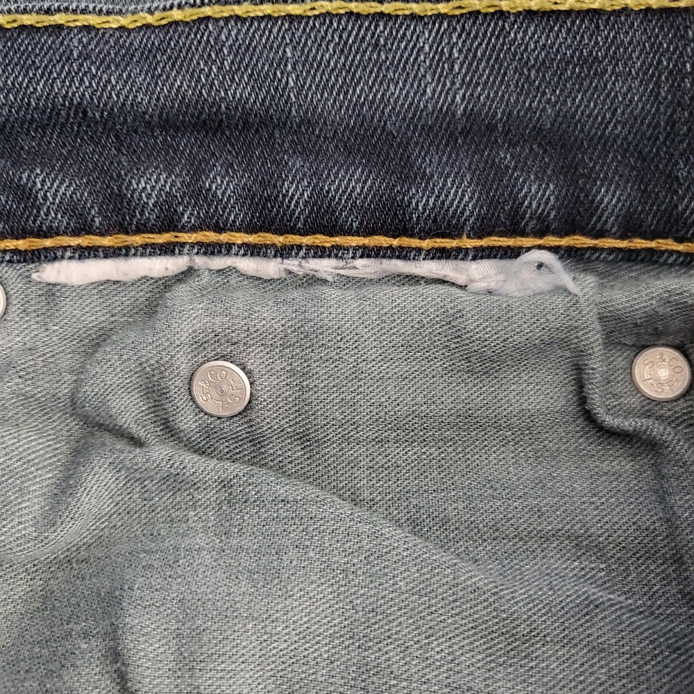 Levi's 505 Regular Fit Jeans Mens W33 L34 Blue Denim Classic Casual Pants - Picture 6 of 9